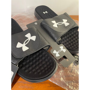 NEW Under Armour Ignite VII Slides‎ Sandals Comfort Athletic Black Mens US 17